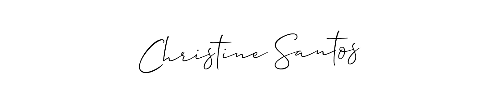 Use a signature maker to create a handwritten signature online. With this signature software, you can design (Allison_Script) your own signature for name Christine Santos. Christine Santos signature style 2 images and pictures png