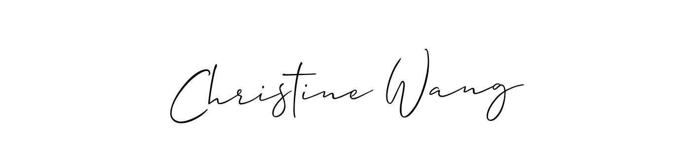 Use a signature maker to create a handwritten signature online. With this signature software, you can design (Allison_Script) your own signature for name Christine Wang. Christine Wang signature style 2 images and pictures png