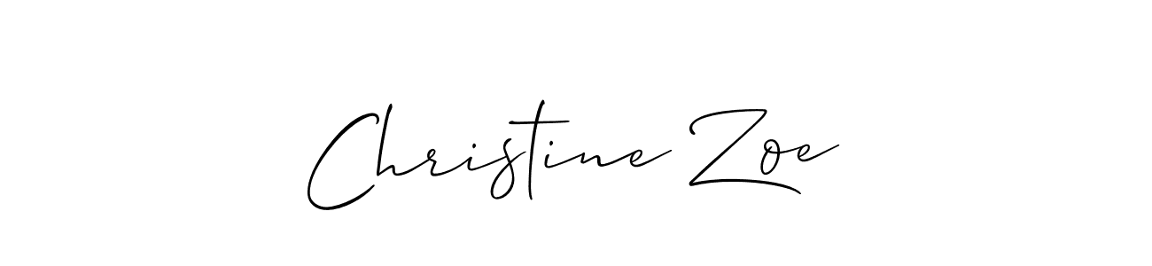 if you are searching for the best signature style for your name Christine Zoe. so please give up your signature search. here we have designed multiple signature styles  using Allison_Script. Christine Zoe signature style 2 images and pictures png