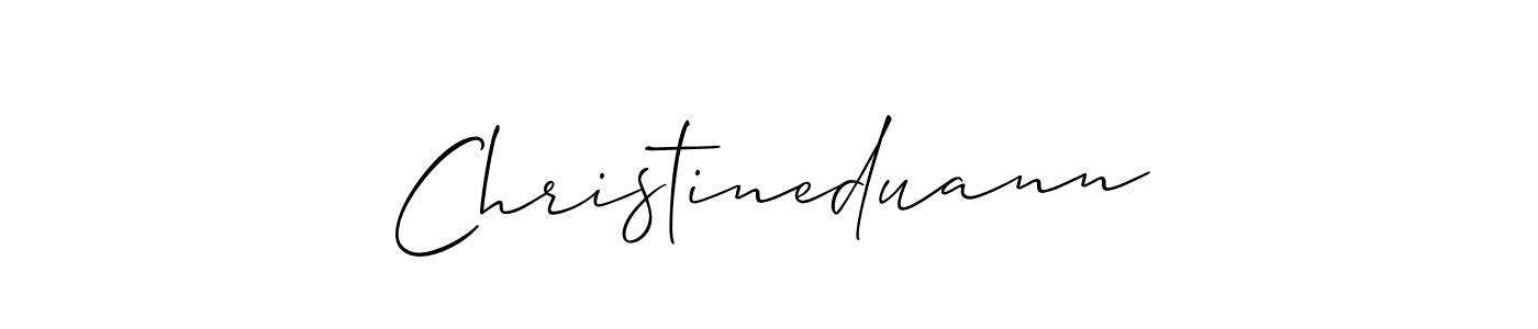 It looks lik you need a new signature style for name Christineduann. Design unique handwritten (Allison_Script) signature with our free signature maker in just a few clicks. Christineduann signature style 2 images and pictures png