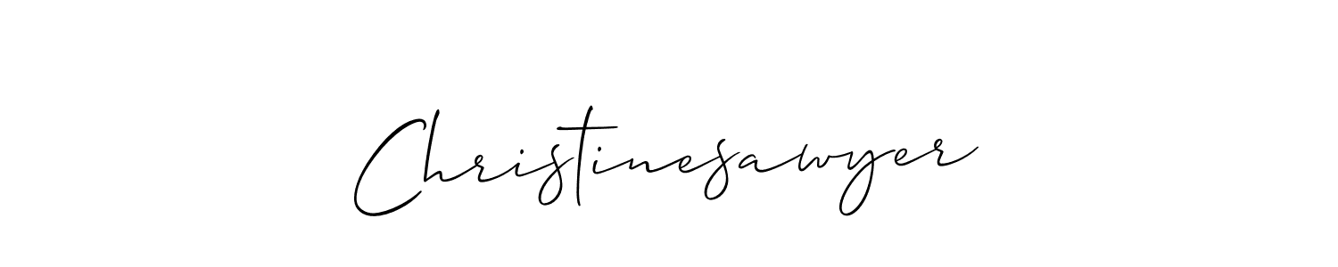 Design your own signature with our free online signature maker. With this signature software, you can create a handwritten (Allison_Script) signature for name Christinesawyer. Christinesawyer signature style 2 images and pictures png