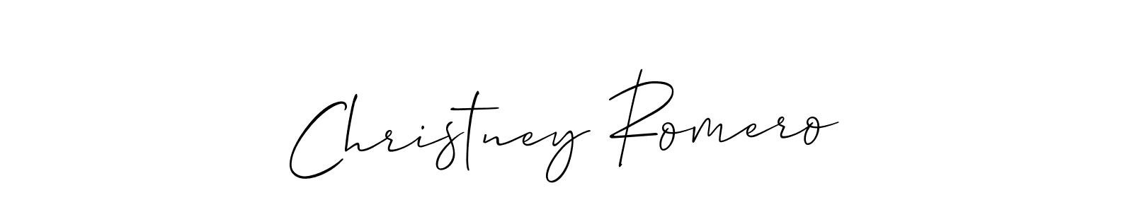 How to make Christney Romero signature? Allison_Script is a professional autograph style. Create handwritten signature for Christney Romero name. Christney Romero signature style 2 images and pictures png