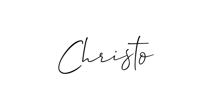 Make a beautiful signature design for name Christo. With this signature (Allison_Script) style, you can create a handwritten signature for free. Christo signature style 2 images and pictures png