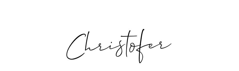How to make Christofer name signature. Use Allison_Script style for creating short signs online. This is the latest handwritten sign. Christofer signature style 2 images and pictures png