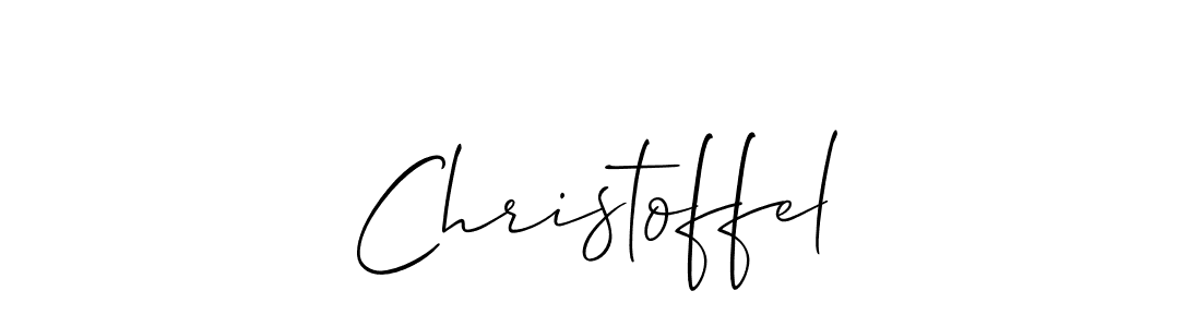 Create a beautiful signature design for name Christoffel. With this signature (Allison_Script) fonts, you can make a handwritten signature for free. Christoffel signature style 2 images and pictures png