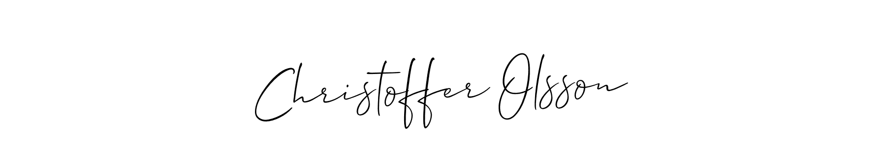 Allison_Script is a professional signature style that is perfect for those who want to add a touch of class to their signature. It is also a great choice for those who want to make their signature more unique. Get Christoffer Olsson name to fancy signature for free. Christoffer Olsson signature style 2 images and pictures png