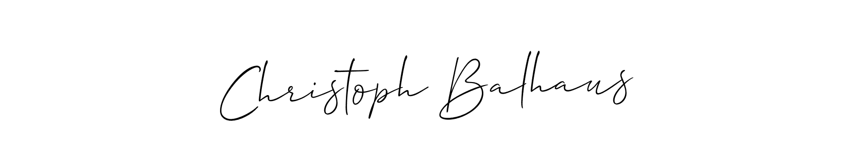 Allison_Script is a professional signature style that is perfect for those who want to add a touch of class to their signature. It is also a great choice for those who want to make their signature more unique. Get Christoph Balhaus name to fancy signature for free. Christoph Balhaus signature style 2 images and pictures png