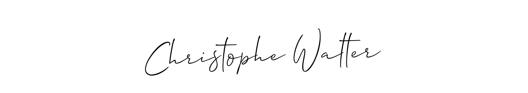 You should practise on your own different ways (Allison_Script) to write your name (Christophe Walter) in signature. don't let someone else do it for you. Christophe Walter signature style 2 images and pictures png