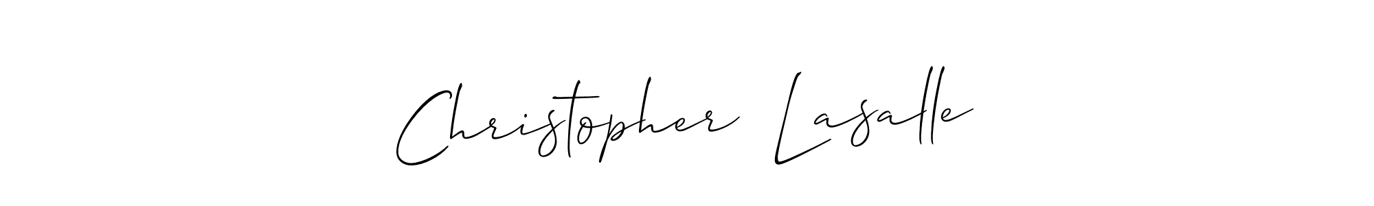 Also You can easily find your signature by using the search form. We will create Christopher  Lasalle name handwritten signature images for you free of cost using Allison_Script sign style. Christopher  Lasalle signature style 2 images and pictures png