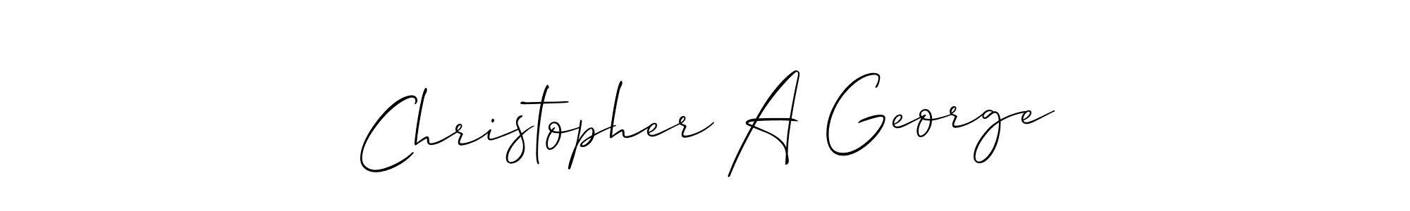 if you are searching for the best signature style for your name Christopher A George. so please give up your signature search. here we have designed multiple signature styles  using Allison_Script. Christopher A George signature style 2 images and pictures png