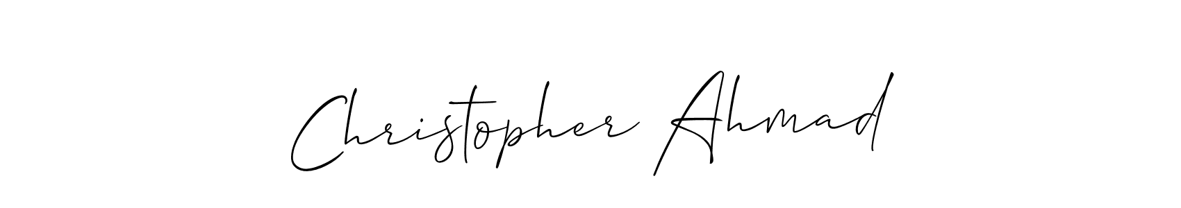 Christopher Ahmad stylish signature style. Best Handwritten Sign (Allison_Script) for my name. Handwritten Signature Collection Ideas for my name Christopher Ahmad. Christopher Ahmad signature style 2 images and pictures png