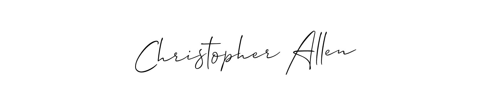 You should practise on your own different ways (Allison_Script) to write your name (Christopher Allen) in signature. don't let someone else do it for you. Christopher Allen signature style 2 images and pictures png