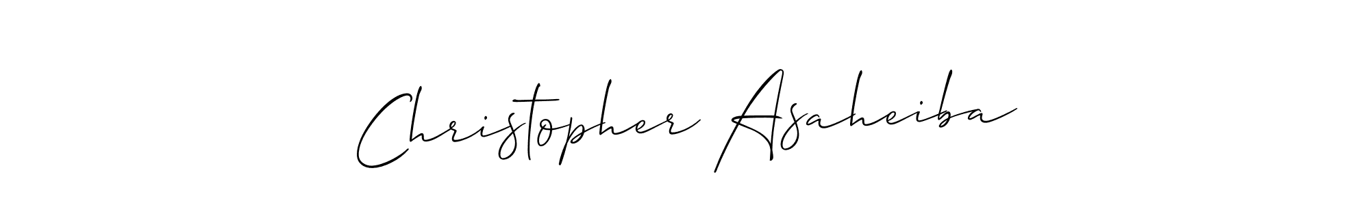 This is the best signature style for the Christopher Asaheiba name. Also you like these signature font (Allison_Script). Mix name signature. Christopher Asaheiba signature style 2 images and pictures png