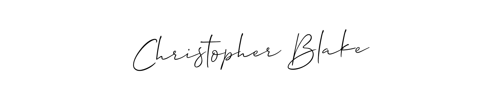 You should practise on your own different ways (Allison_Script) to write your name (Christopher Blake) in signature. don't let someone else do it for you. Christopher Blake signature style 2 images and pictures png