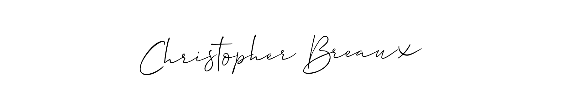 Similarly Allison_Script is the best handwritten signature design. Signature creator online .You can use it as an online autograph creator for name Christopher Breaux. Christopher Breaux signature style 2 images and pictures png