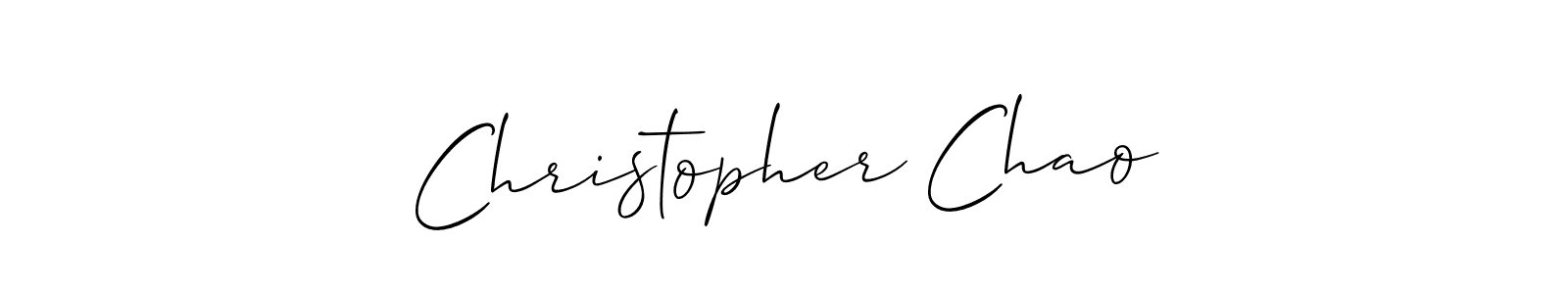 How to Draw Christopher Chao signature style? Allison_Script is a latest design signature styles for name Christopher Chao. Christopher Chao signature style 2 images and pictures png