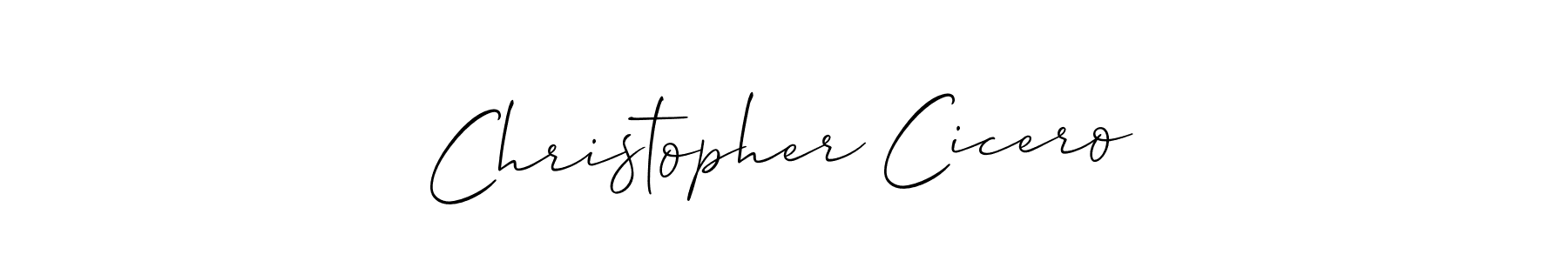 Make a beautiful signature design for name Christopher Cicero. With this signature (Allison_Script) style, you can create a handwritten signature for free. Christopher Cicero signature style 2 images and pictures png