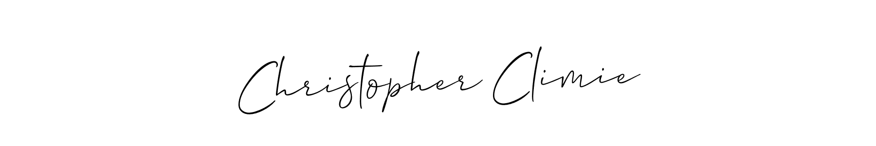 Make a beautiful signature design for name Christopher Climie. With this signature (Allison_Script) style, you can create a handwritten signature for free. Christopher Climie signature style 2 images and pictures png
