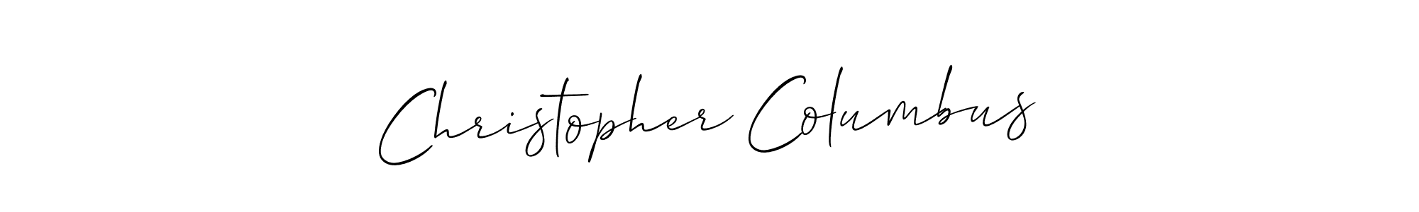 Use a signature maker to create a handwritten signature online. With this signature software, you can design (Allison_Script) your own signature for name Christopher Columbus. Christopher Columbus signature style 2 images and pictures png