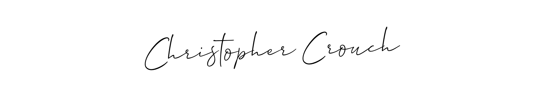 You should practise on your own different ways (Allison_Script) to write your name (Christopher Crouch) in signature. don't let someone else do it for you. Christopher Crouch signature style 2 images and pictures png