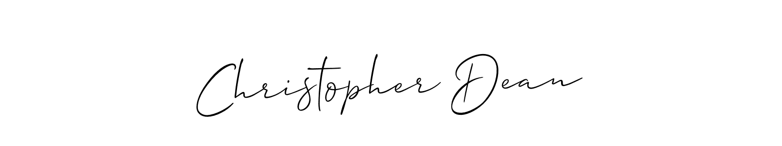 Allison_Script is a professional signature style that is perfect for those who want to add a touch of class to their signature. It is also a great choice for those who want to make their signature more unique. Get Christopher Dean name to fancy signature for free. Christopher Dean signature style 2 images and pictures png