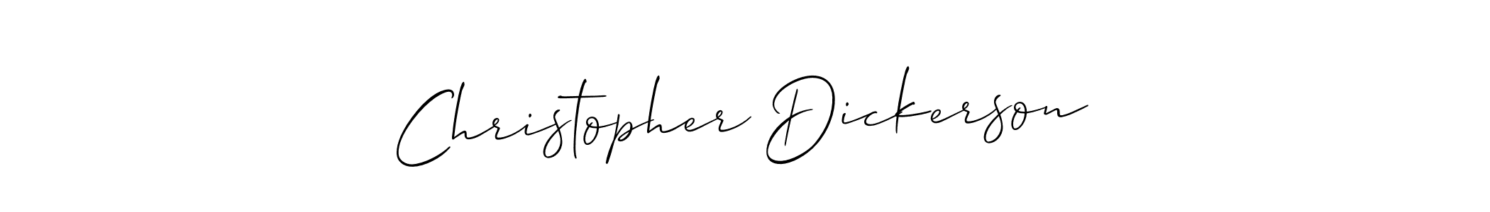 The best way (Allison_Script) to make a short signature is to pick only two or three words in your name. The name Christopher Dickerson include a total of six letters. For converting this name. Christopher Dickerson signature style 2 images and pictures png