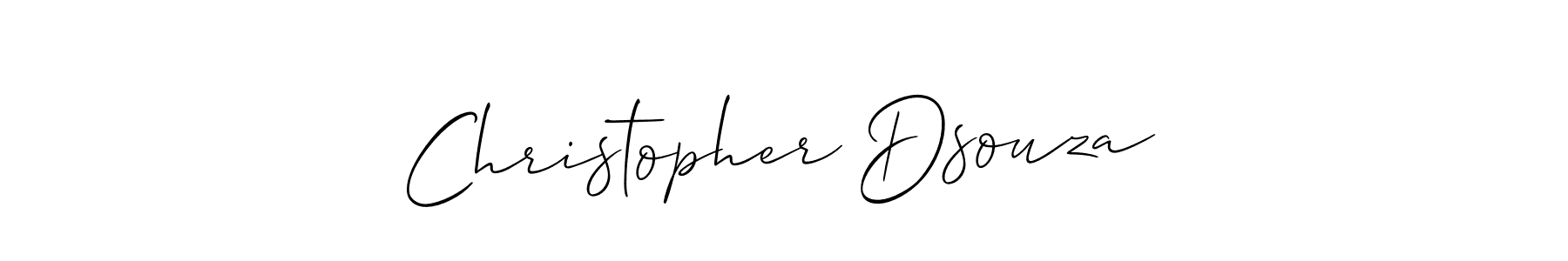 Design your own signature with our free online signature maker. With this signature software, you can create a handwritten (Allison_Script) signature for name Christopher Dsouza. Christopher Dsouza signature style 2 images and pictures png