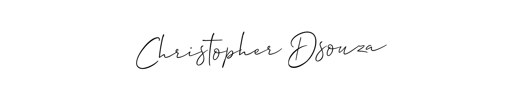 You should practise on your own different ways (Allison_Script) to write your name (Christopher Dsouza) in signature. don't let someone else do it for you. Christopher Dsouza signature style 2 images and pictures png