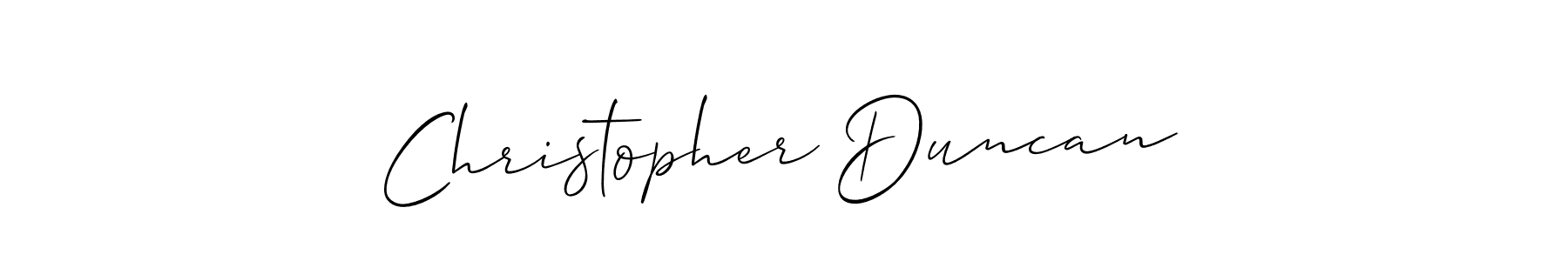 Design your own signature with our free online signature maker. With this signature software, you can create a handwritten (Allison_Script) signature for name Christopher Duncan. Christopher Duncan signature style 2 images and pictures png