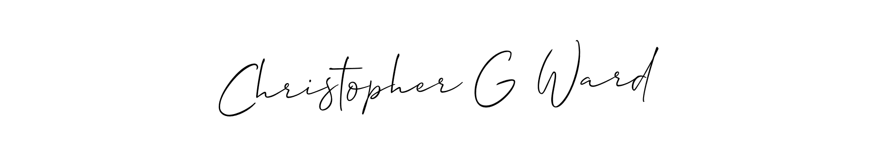 Christopher G Ward stylish signature style. Best Handwritten Sign (Allison_Script) for my name. Handwritten Signature Collection Ideas for my name Christopher G Ward. Christopher G Ward signature style 2 images and pictures png