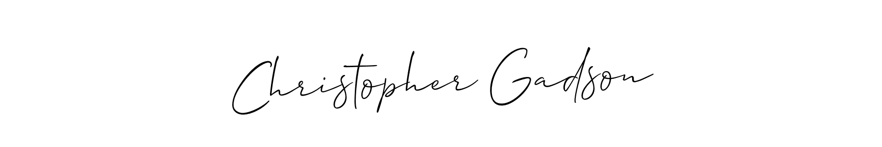 How to Draw Christopher Gadson signature style? Allison_Script is a latest design signature styles for name Christopher Gadson. Christopher Gadson signature style 2 images and pictures png