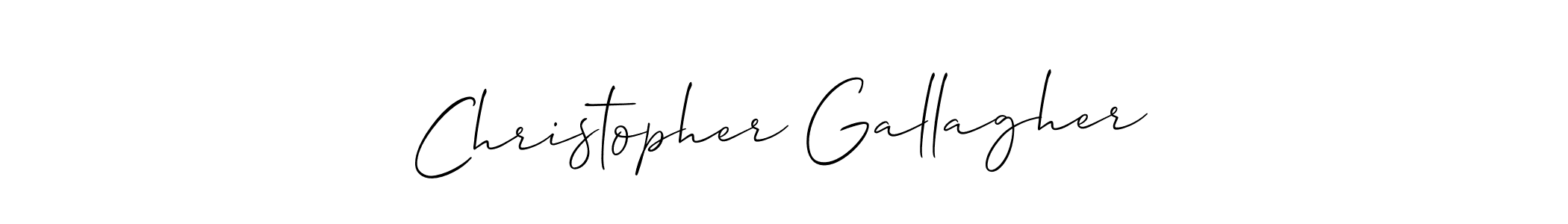 How to make Christopher Gallagher name signature. Use Allison_Script style for creating short signs online. This is the latest handwritten sign. Christopher Gallagher signature style 2 images and pictures png