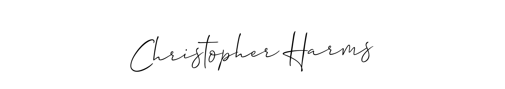 How to make Christopher Harms signature? Allison_Script is a professional autograph style. Create handwritten signature for Christopher Harms name. Christopher Harms signature style 2 images and pictures png