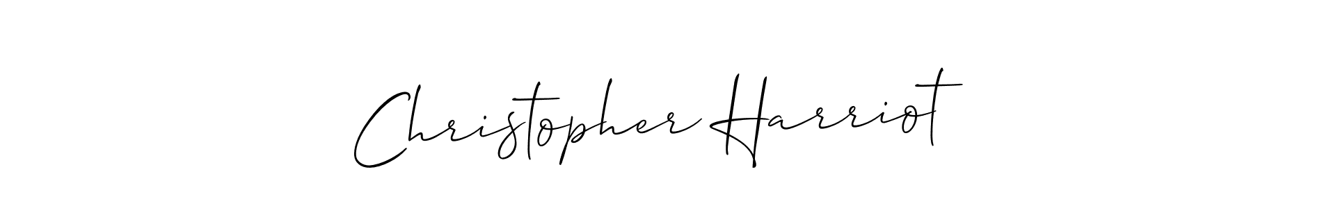 Allison_Script is a professional signature style that is perfect for those who want to add a touch of class to their signature. It is also a great choice for those who want to make their signature more unique. Get Christopher Harriot name to fancy signature for free. Christopher Harriot signature style 2 images and pictures png