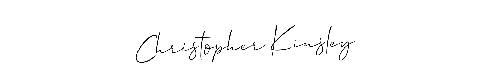 Use a signature maker to create a handwritten signature online. With this signature software, you can design (Allison_Script) your own signature for name Christopher Kinsley. Christopher Kinsley signature style 2 images and pictures png