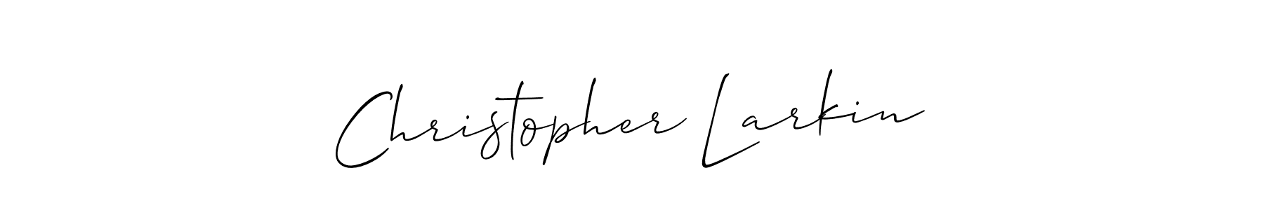 Design your own signature with our free online signature maker. With this signature software, you can create a handwritten (Allison_Script) signature for name Christopher Larkin. Christopher Larkin signature style 2 images and pictures png