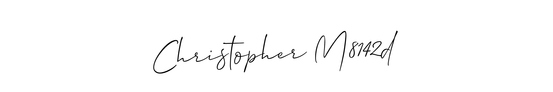 Christopher M8142d stylish signature style. Best Handwritten Sign (Allison_Script) for my name. Handwritten Signature Collection Ideas for my name Christopher M8142d. Christopher M8142d signature style 2 images and pictures png