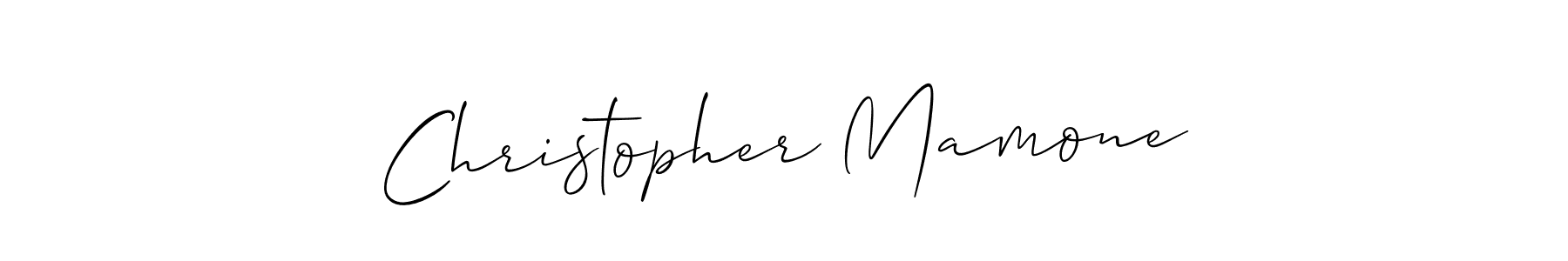 Use a signature maker to create a handwritten signature online. With this signature software, you can design (Allison_Script) your own signature for name Christopher Mamone. Christopher Mamone signature style 2 images and pictures png