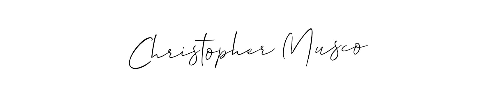 Make a beautiful signature design for name Christopher Musco. With this signature (Allison_Script) style, you can create a handwritten signature for free. Christopher Musco signature style 2 images and pictures png