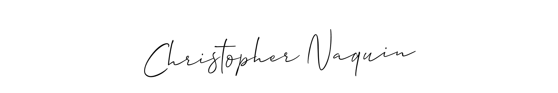 How to make Christopher Naquin signature? Allison_Script is a professional autograph style. Create handwritten signature for Christopher Naquin name. Christopher Naquin signature style 2 images and pictures png