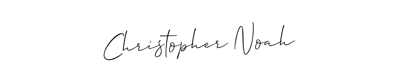 How to make Christopher Noah name signature. Use Allison_Script style for creating short signs online. This is the latest handwritten sign. Christopher Noah signature style 2 images and pictures png