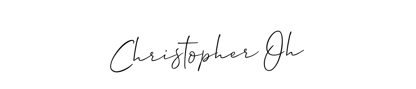 It looks lik you need a new signature style for name Christopher Oh. Design unique handwritten (Allison_Script) signature with our free signature maker in just a few clicks. Christopher Oh signature style 2 images and pictures png