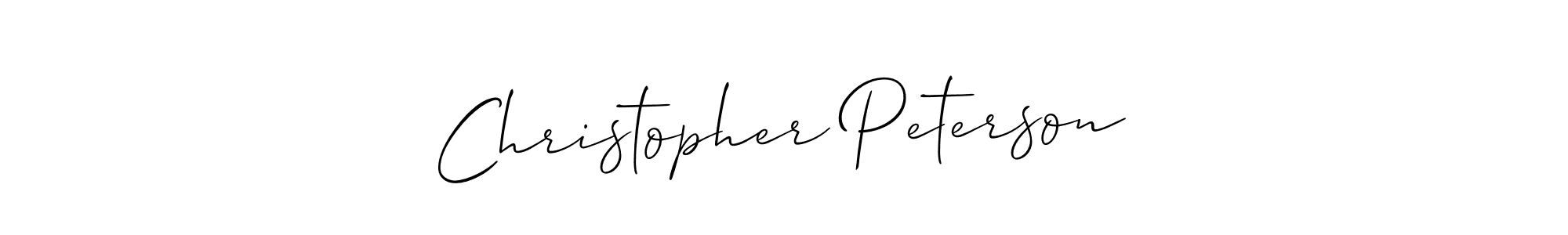 The best way (Allison_Script) to make a short signature is to pick only two or three words in your name. The name Christopher Peterson include a total of six letters. For converting this name. Christopher Peterson signature style 2 images and pictures png