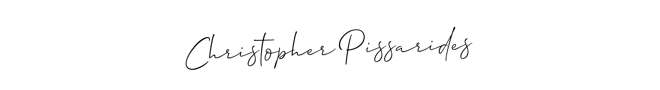 Design your own signature with our free online signature maker. With this signature software, you can create a handwritten (Allison_Script) signature for name Christopher Pissarides. Christopher Pissarides signature style 2 images and pictures png