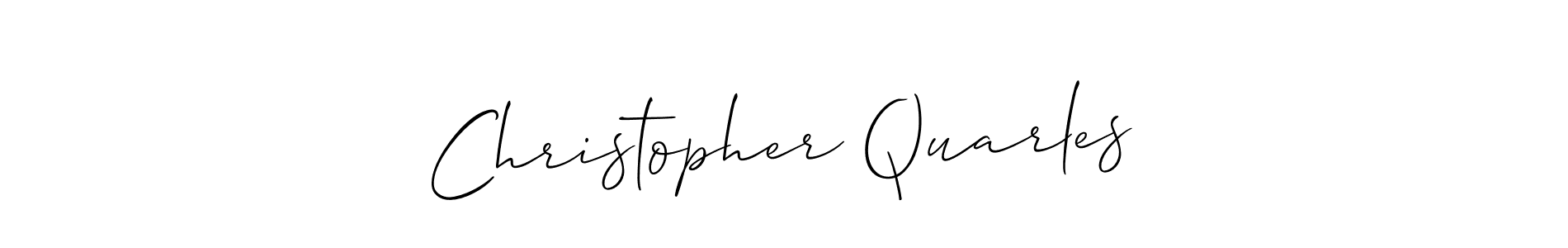 How to make Christopher Quarles name signature. Use Allison_Script style for creating short signs online. This is the latest handwritten sign. Christopher Quarles signature style 2 images and pictures png