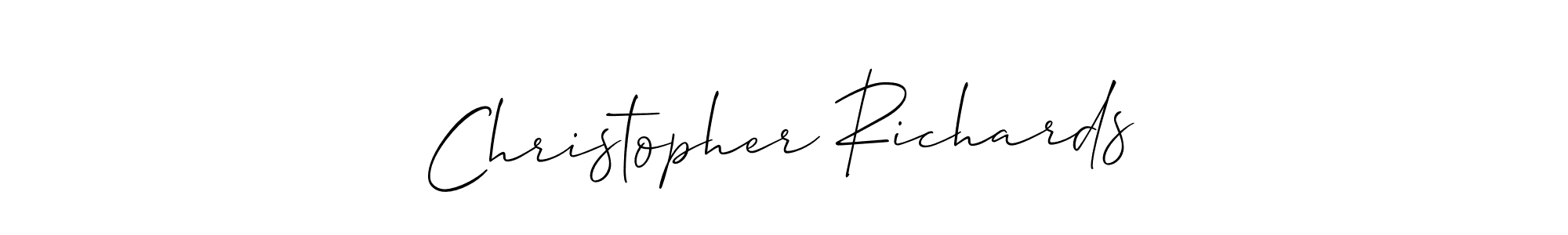 Make a short Christopher Richards signature style. Manage your documents anywhere anytime using Allison_Script. Create and add eSignatures, submit forms, share and send files easily. Christopher Richards signature style 2 images and pictures png