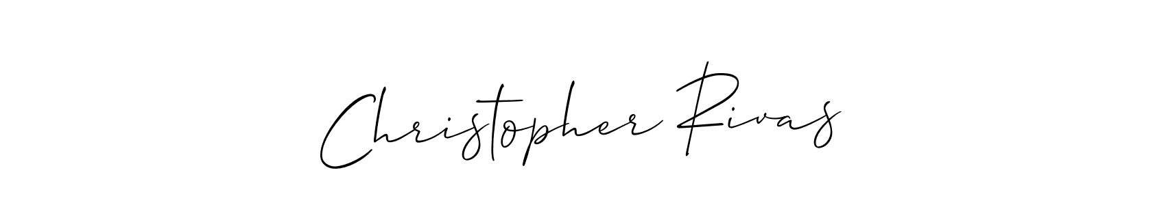 if you are searching for the best signature style for your name Christopher Rivas. so please give up your signature search. here we have designed multiple signature styles  using Allison_Script. Christopher Rivas signature style 2 images and pictures png