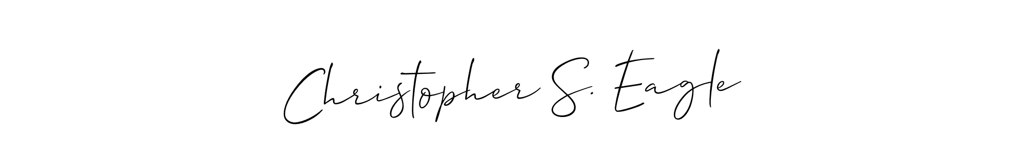 Check out images of Autograph of Christopher S. Eagle name. Actor Christopher S. Eagle Signature Style. Allison_Script is a professional sign style online. Christopher S. Eagle signature style 2 images and pictures png
