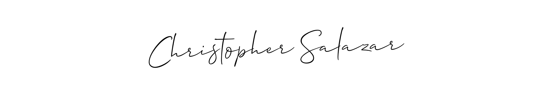 How to make Christopher Salazar signature? Allison_Script is a professional autograph style. Create handwritten signature for Christopher Salazar name. Christopher Salazar signature style 2 images and pictures png