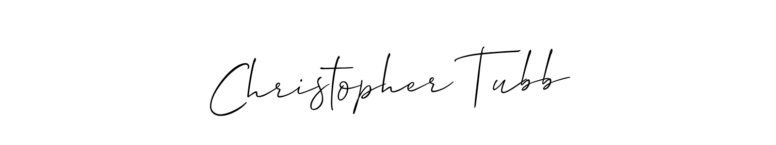 How to make Christopher Tubb signature? Allison_Script is a professional autograph style. Create handwritten signature for Christopher Tubb name. Christopher Tubb signature style 2 images and pictures png